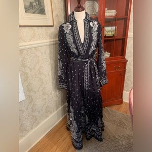 FARM Rio Brown Patterned Maxi Dress